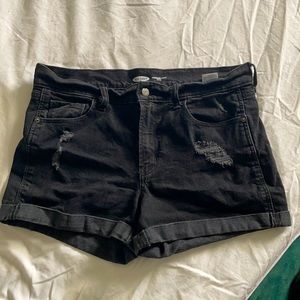 Black old navy jean shorts